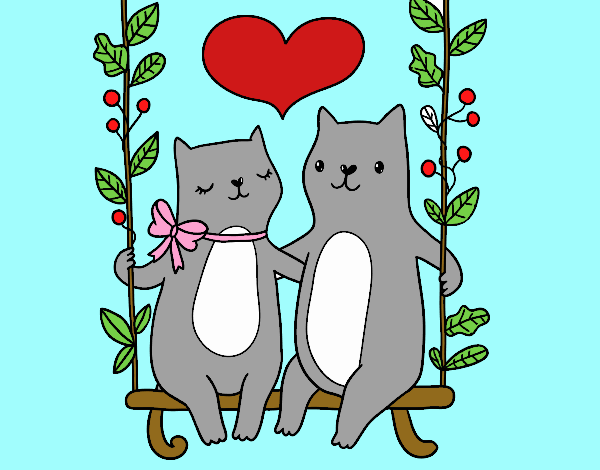 Gatitos enamorados