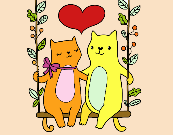 Gatitos enamorados