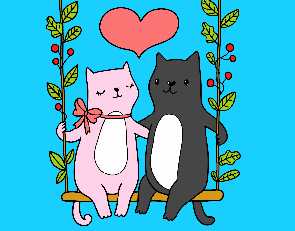 Gatitos enamorados