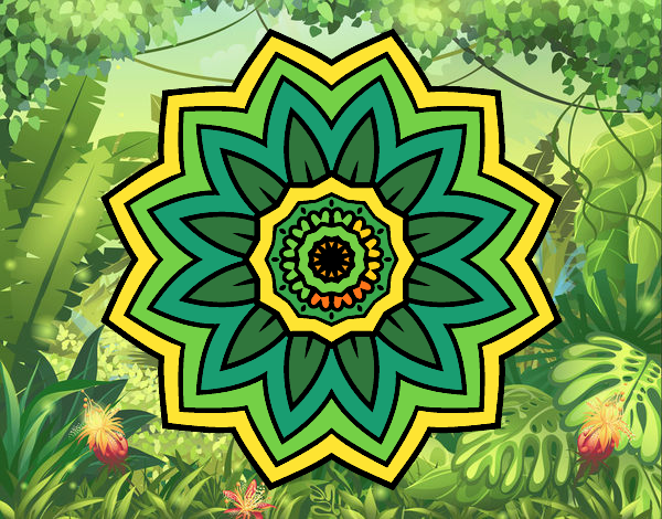 Dibujo de Mandala flor de girasol pintado por en  el día  17-12-20 a las 14:41:48. Imprime, pinta o colorea tus propios dibujos!