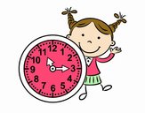 Niña con reloj