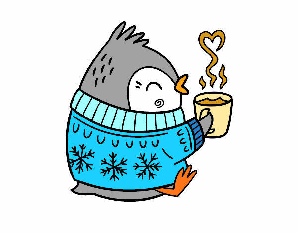 Pajarito tomando un té