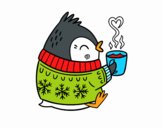 Pajarito tomando un té