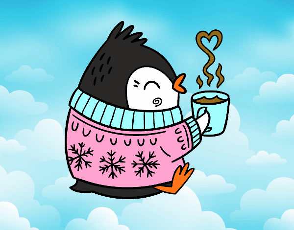 Pajarito tomando un té