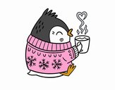 Pajarito tomando un té