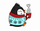 Pajarito tomando un té