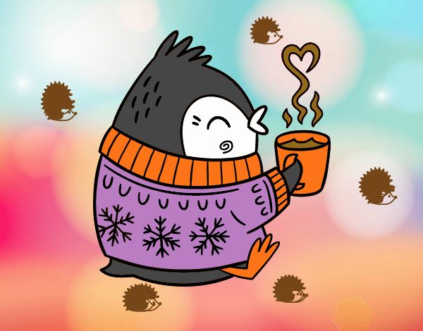 Pajarito tomando un té