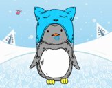 Pingüino con gorrito divertido