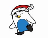 Pingüino con gorro de Navidad