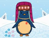 Pingüino con gorro