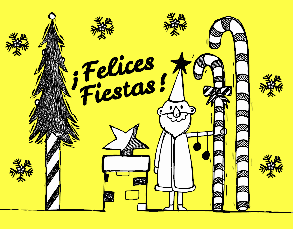 Postal Felices Fiestas