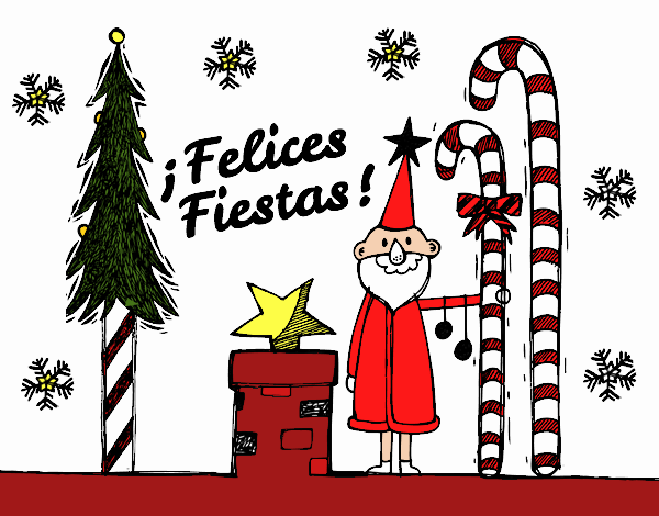 Postal Felices Fiestas