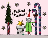 Postal Felices Fiestas