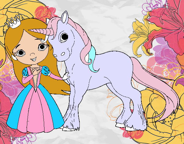 Princesa y unicornio