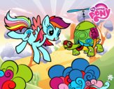 Rainbow Dash y la tortuga tanque