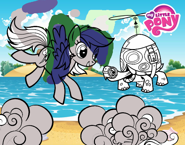 Rainbow Dash y la tortuga tanque