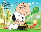 Snoopy y Carlitos abrazados