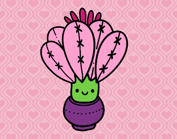 Un cactus con flor