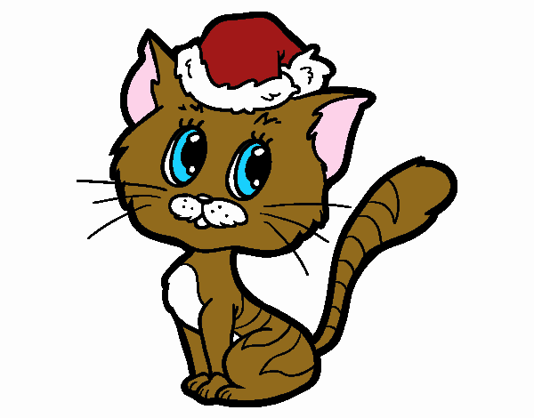 Un gato navideño