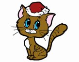 Un gato navideño