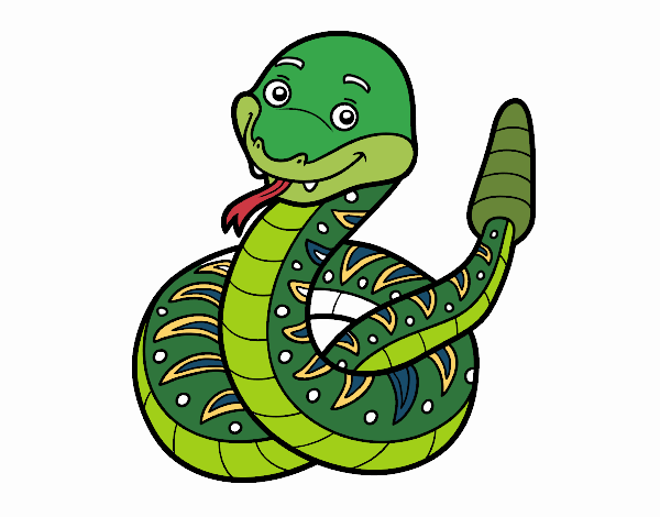 Una serpiente de cascabel