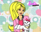 Barbie con su linda gatita