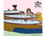 Barbie y sus amigas en el jacuzzi