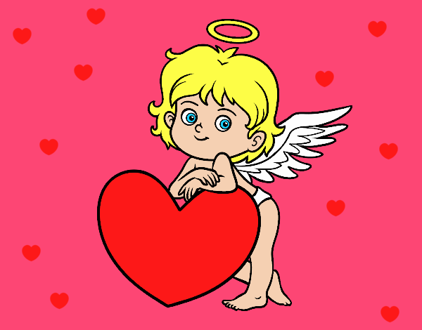 Cupido y un corazón