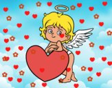 Cupido y un corazón