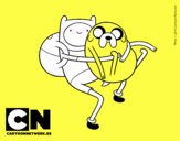 Finn y Jake abrazados