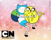 Finn y Jake abrazados