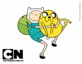 Finn y Jake abrazados