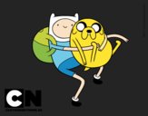 Finn y Jake abrazados