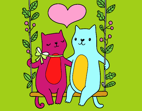 Gatitos enamorados