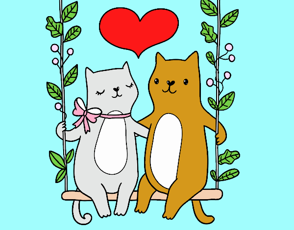 Gatitos enamorados