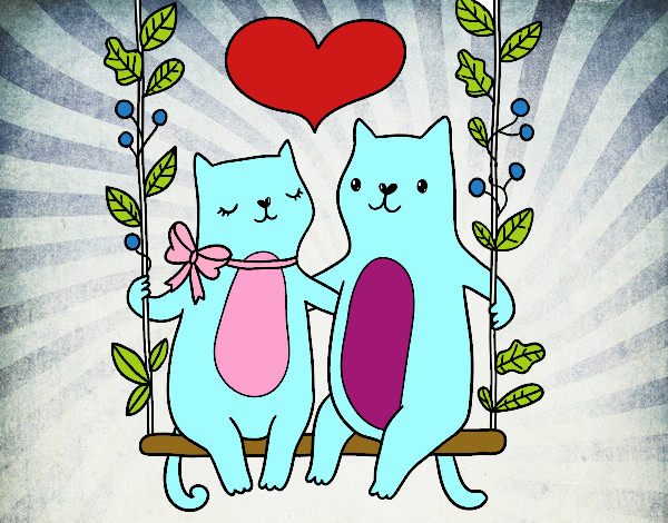 Gatitos enamorados