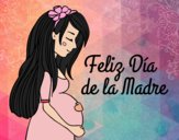 Mamá embarazada en el día de la madre