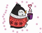 Pajarito tomando un té