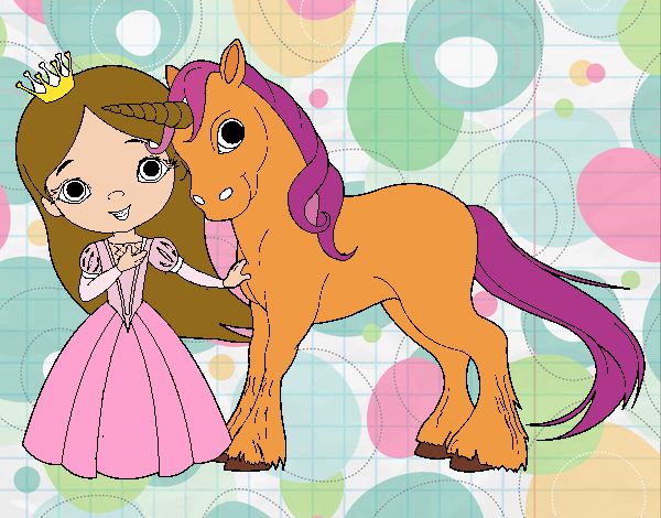 Princesa y unicornio