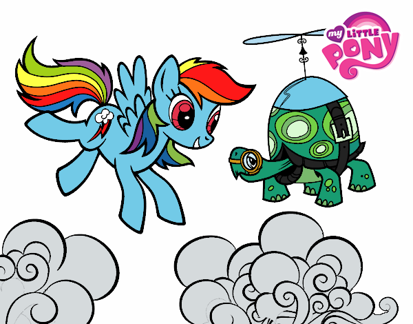 Rainbow Dash y la tortuga tanque