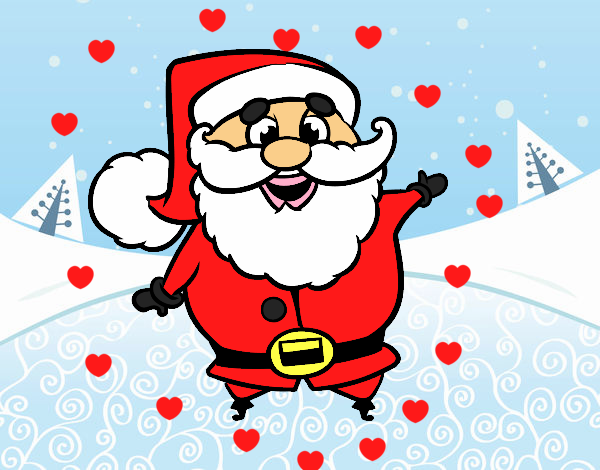 Santa claus y los corazones