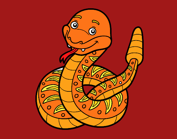 Una serpiente de cascabel