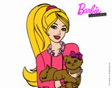 Barbie con su linda gatita