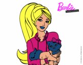 Barbie con su linda gatita