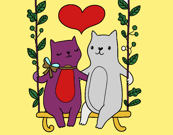 Gatitos enamorados