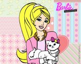 Barbie con su linda gatita