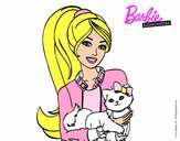 Barbie con su linda gatita