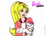 Barbie con su linda gatita