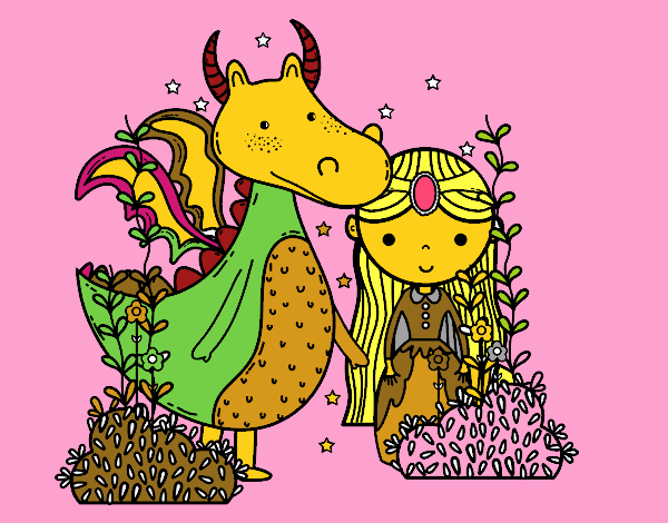 Dragón y princesa