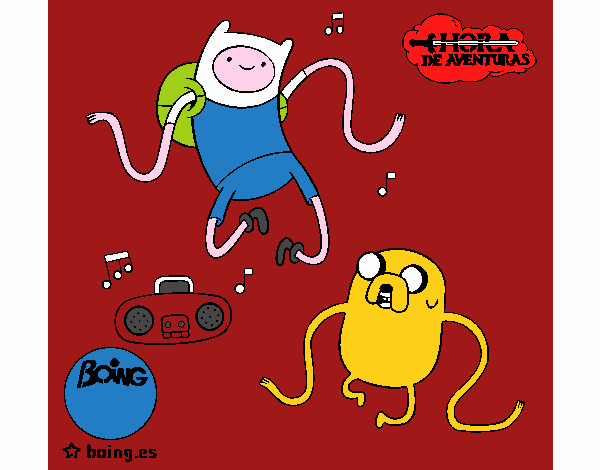 Finn y Jake escuchando música